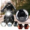 Largoods LED 7 White with Squid Turn Signal DRL Compatible with Hornet Harley Set of Black Headlight, Inch, Hi/Lo Beam, Light, 6000K, Waterproof,