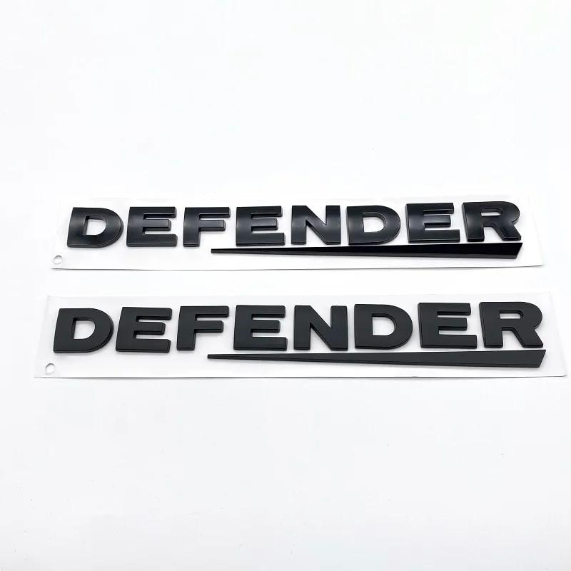 Стайлинг автомобиля, установка переднего капота и нижней части багажника, наклейка, глянцевая черная эмблема из углеродного волокна с буквами для значка Land Rover DEFENDER