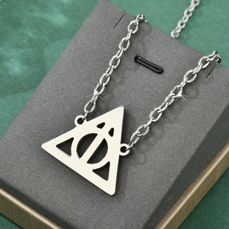 Titanium Steel Sweater Chain Men'S And Women'S Stainless Steel Geometric Pendant Accessories Fashion Long Titanium Steel Necklace