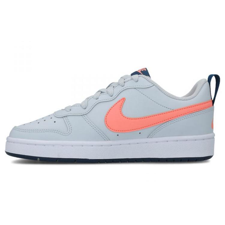 Nike Court Borough Low 2 'Grey Pink' Grade School (Unisex) Kids' Skateboarding Shoes BQ5448 009