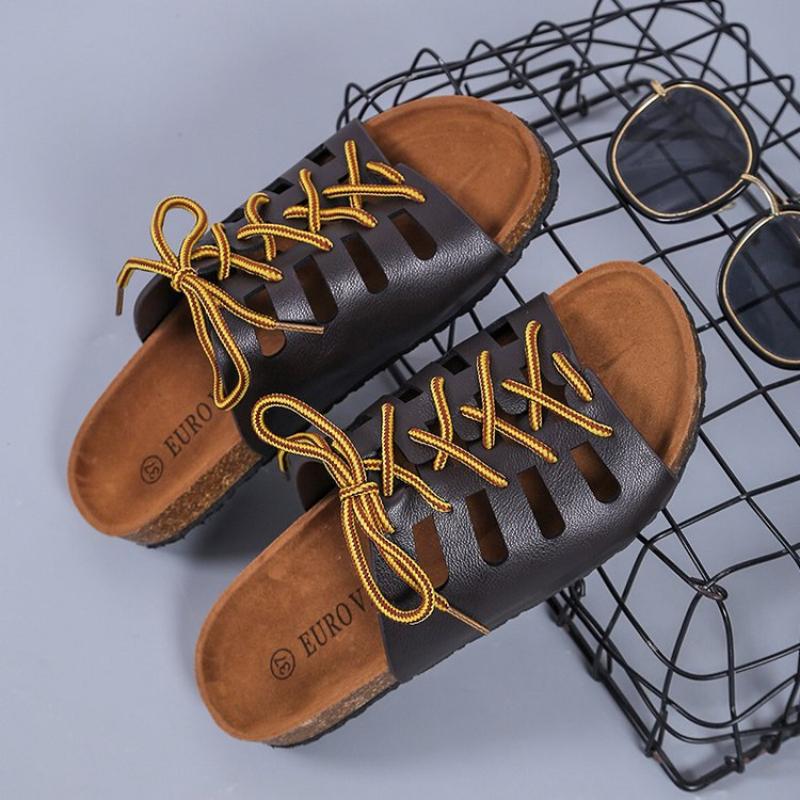 Fashion Women Flats Sandals Breathable Summer Slippers Lace Up Open Toe Ladies Flat Shoes Casual Slides Zapatos Mujer