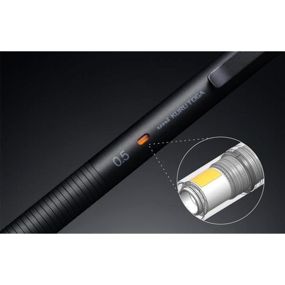 Mitsubishi Pencil Металлический механический карандаш Kurutoga Metal Mechanical Phantom 313775000, 0,5 мм, Серый,