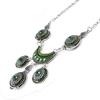 Les Trésors De Lily [J1118] - Серебристо-зеленое дизайнерское колье «Алтай»