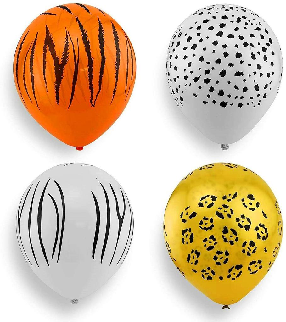 Colorful 12 Inches Safari Theme Party Balloons Perfect For Jungle Animal Birthday Decorations And Festive Events