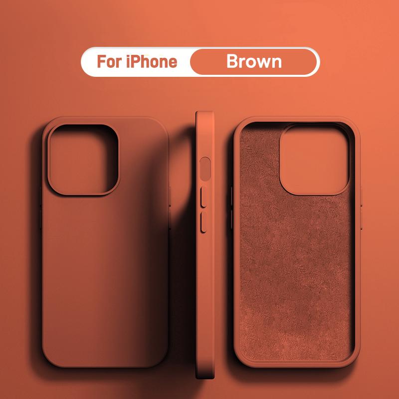 Luxury Liquid Silicone Soft Case Protection For iPhone 15 14 13 12 11 Pro Max Plus Mini Protective Phone Accessories 7 8 XS XR X