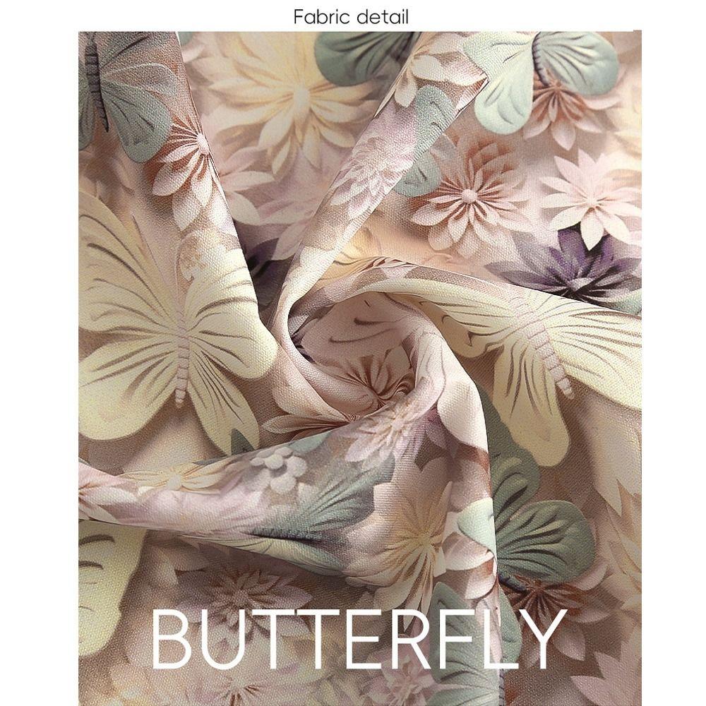 Фартук ручной работы с узором бабочки, сказочный стиль, винтажный фартук, фартук с оборкой, салон красоты