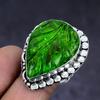 Кольцо из серебра 925 пробы с натуральным хромдиопсидом, размер 6,5 n5H00