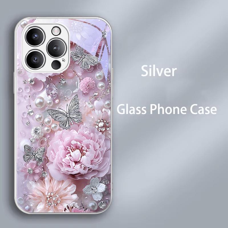 Чехол из закаленного стекла для iPhone 16e 16 Pro Max, стильные чехлы из закаленного стекла для iPhone 11 Pro 12 13 Mini 14 15 Plus, жесткий поликарбонатный чехол для телефона.