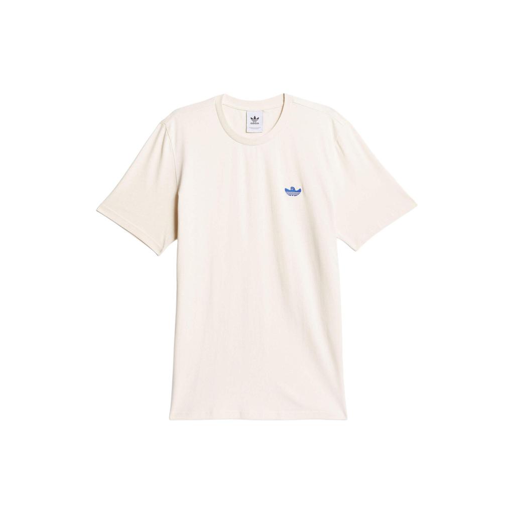 adidas Футболка Originals Shmoofoil Featherweight с круглым вырезом и коротким рукавом с логотипом, мужская, белая IU0103