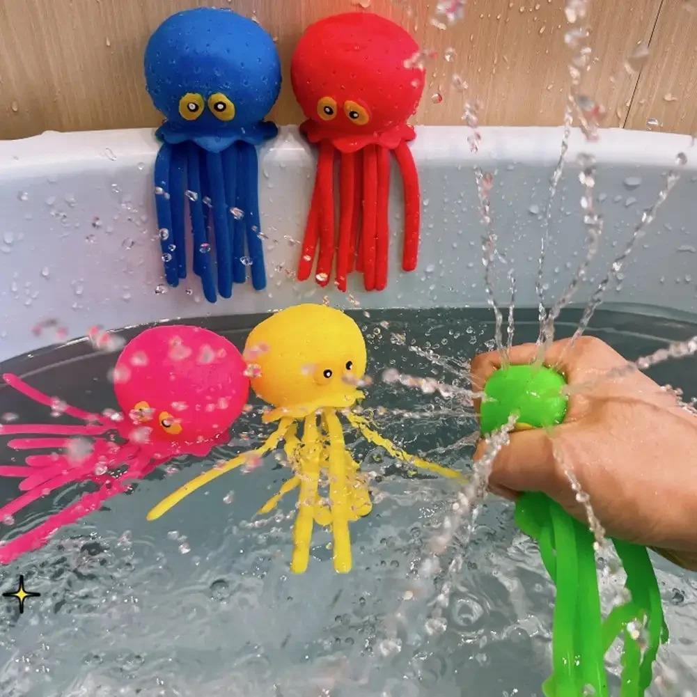 Игрушки Игрушки Губка для купания младенцев Впитывающая воду Осьминог Сжимающаяся Снятие стресса Летние игры в воде Игрушка для ванны для детей