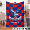 Custom Name Crystal Crest Throws Blanket Flannel Blankets for Couch Bed Gifts for Men Women Picnic blanket Christmas fan gifts