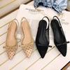 Fashion 2025 New Sandals Women Flat Baotou Mesh Breathable Bow-knot Sandalias Fashion Summer Low Heels Pointed Shoes Female