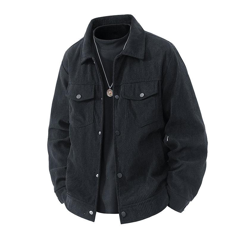 Foreign Trade Cross-border Vintage Corduroy Men's Jacket Tooling Jacket Business Casual Lamb Fleece Jacket Youth Jacket