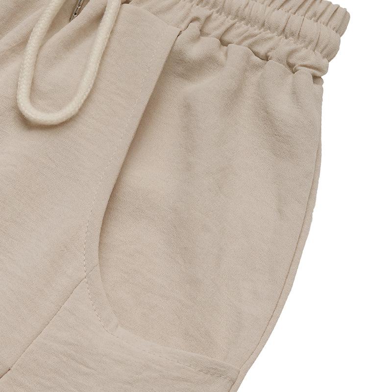 YYFS Женские модные повседневные однотонные брюки с высокой талией и принтом, брюки и капри