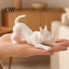 Kawaii Puppy Figurine Pen Rack Cute Dog Holder, 3D Printed Pencil Stand, Small Practical Aesthetic Desktop Decorations Stretching Desk Organizer
