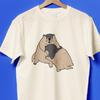 Fighting Marmot Art T-Shirt, Groundhog Wrestling Graphic Tee, Meme Animal Graphic Tee, Screaming Marmot Art, Cute Groundhog Lovers Gift