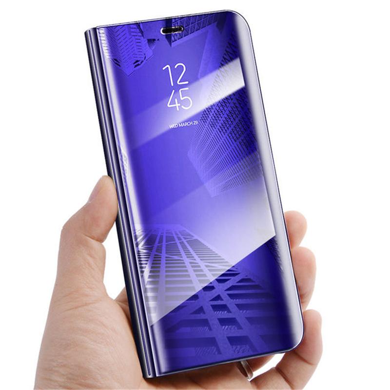 Прозрачный зеркальный флип-чехол для Samsung Galaxy A54 A53 A14 A04S S21 S22 S23 Ultra Plus Xiaomi Redmi Note 11 iPhone 14 13 12 Pro Max кожаный чехол