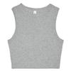 Bella + Canvas Womens/Ladies Heather Micro-Rib Cropped Muscle Tank Top