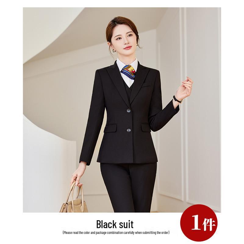 Женский приталенный формальный костюмный комплект 2024: Осень/Зима Деловая одежда