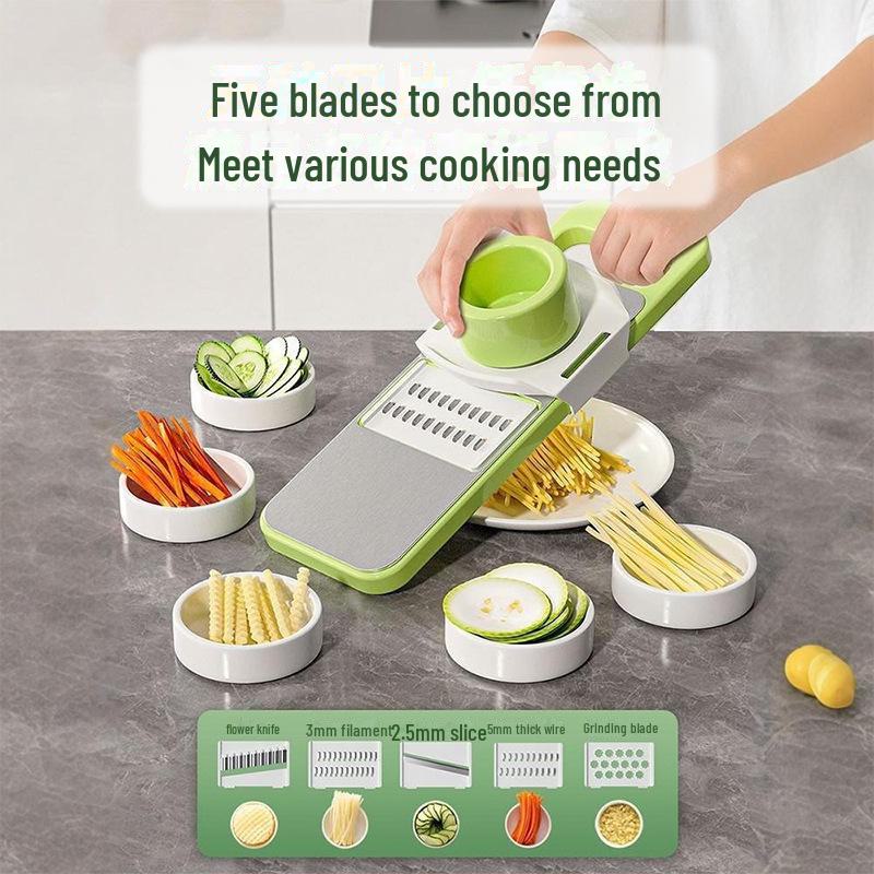 «Кухонная терка и измельчитель из нержавеющей стали для огурцов и картофеля — толстые и тонкие варианты»