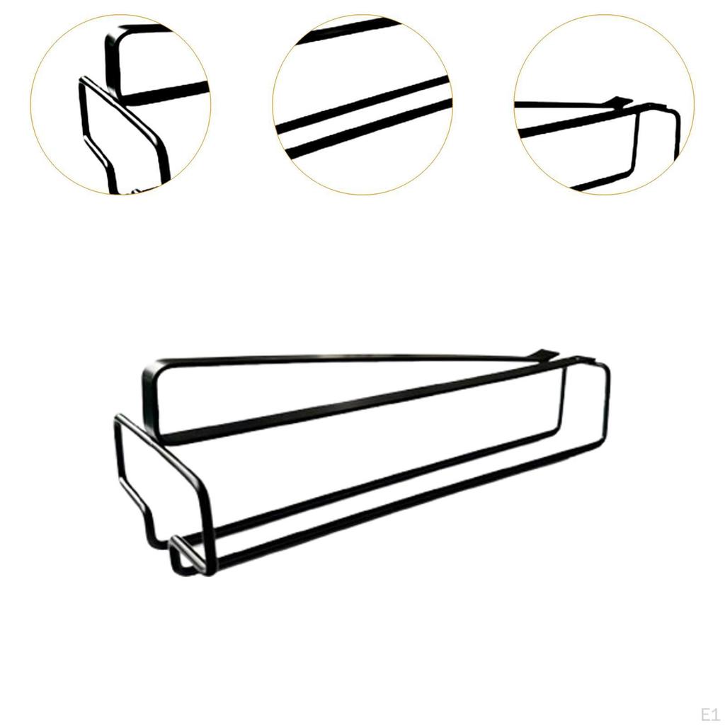 Cabinet Mounted Wine Glass Holder, Iron Organizer, Carbon Steel Cup Shelf