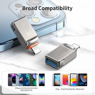 Адаптер USB 3.0 на Lightning для iPhone 12 11 Pro XS max XR X iPad MacBook Converter IOS 14 USB Type C Data SD Card U Disk