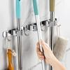 Настенный держатель для швабры без гвоздей, вешалка для метлы, полка из нержавеющей стали, крючок для хранения, аксессуары для кухни и ванной комнаты