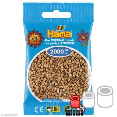 Perles Hama Mini Diam. 2,5 Mm - Café Frappé - 2000 Perles Pour Création De Sujets Et Décors