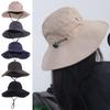 Защита от ультрафиолета, широкополая шляпа от солнца, водонепроницаемая, с завязками, мужская и женская шляпа для путешествий