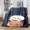 Cartoon Print Bear and Pa Blanket Cute Bubu  Dudu Series  S Warm Flannel Soft Comfortable Home Bed#(15)