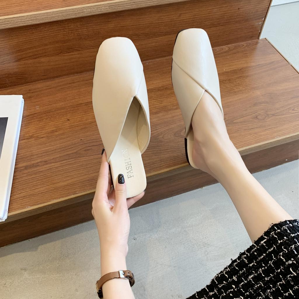 Slippers Women's Outer Wear Baotou Summer Half Slippers Women's Shoes Fashion Mueller Shoes Cool Slippers
