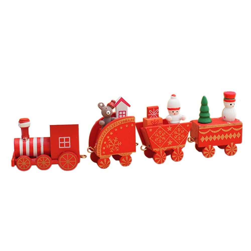 Cartoon Animal Christmas Train Multicolor Mini Christmas Tree Train  Ornament