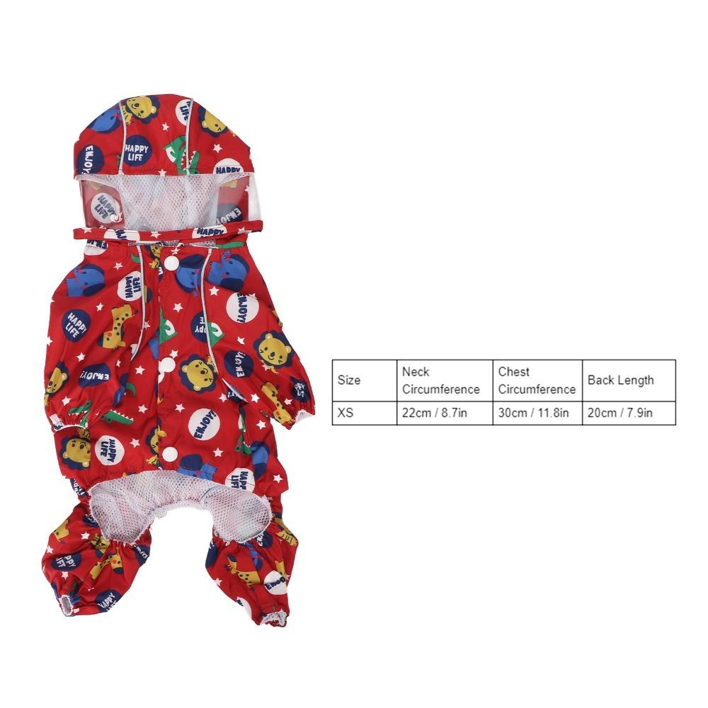 Full Belly Wrap Pet Rainwear Leash Hole Built-in Pet Rain Coat Dog Poncho Small Medium Large Dog