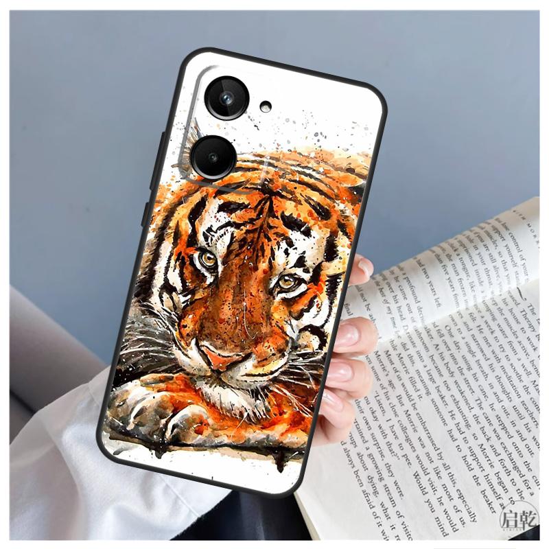 Чехол с изображением тигра для Realme 9 10 11 12 Pro Plus GT5 C67 C55 C53 C35 C33 C30 C25s C21Y C15 GT3 GT Neo 5