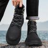 Men's High Top Boots Four Season Outdoor Work Shoes Anti Slip and Comfortable Yellow Boots Fashion British Casual Leather Boots