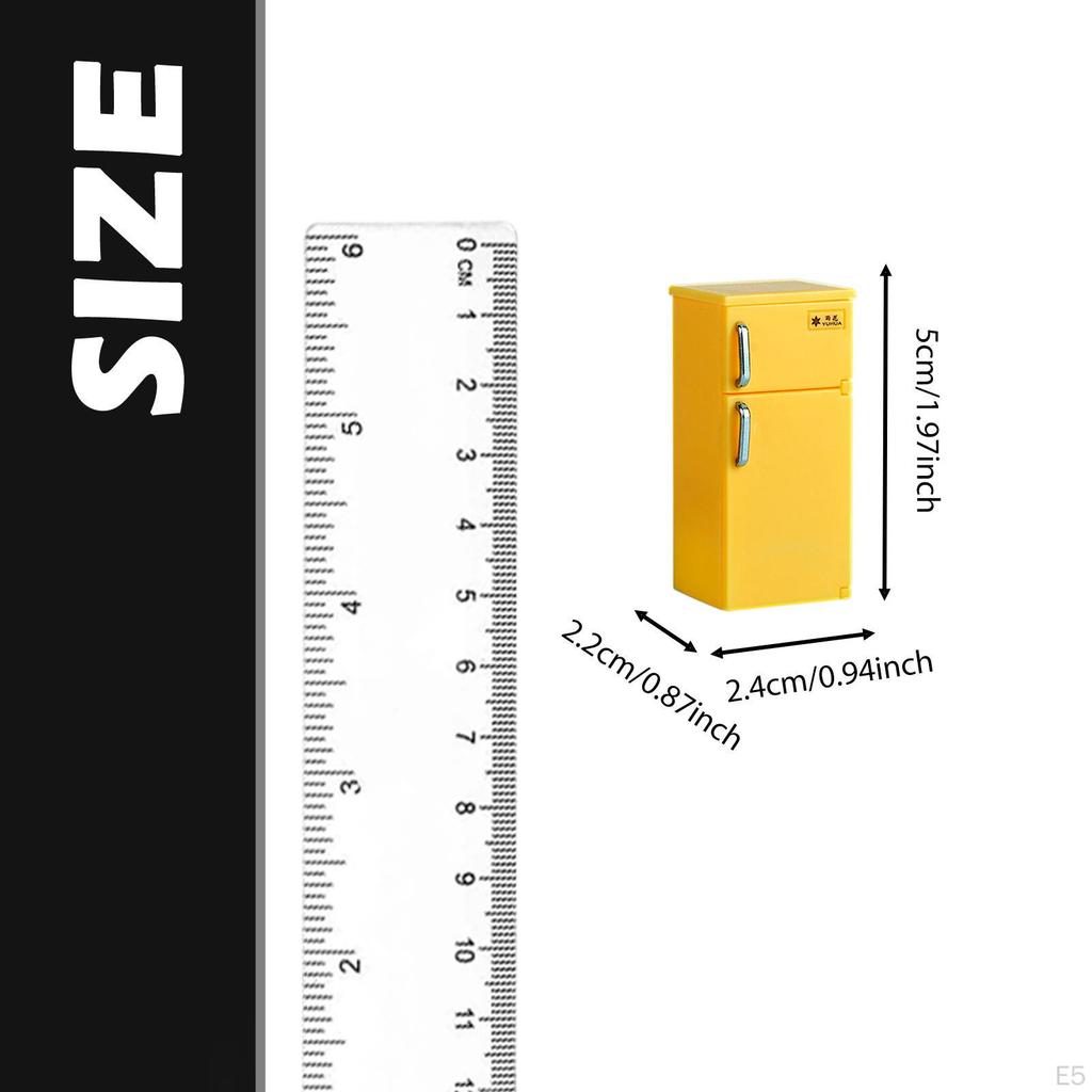 1:12 Мебель для кукольного домика Холодильник Аксессуары для кукольного домика Сцена из жизни Сделай сам Игрушка для ролевых игр для детей 3+