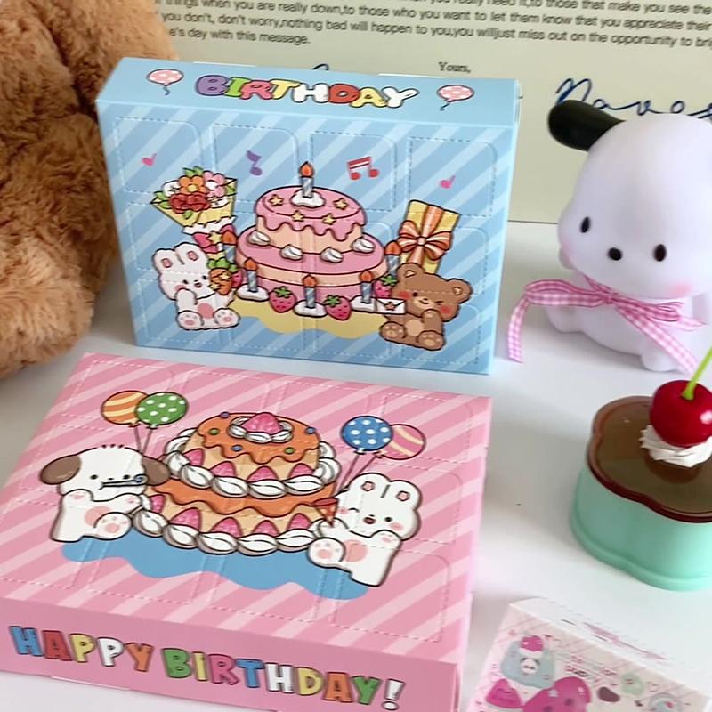 1 шт. Рождественские подарочные упаковочные коробки, рождественский сюрприз, глухая коробка, 12 ячеек, детский обратный отсчет, адвент-календарь, коробка, проткнутая пальцем