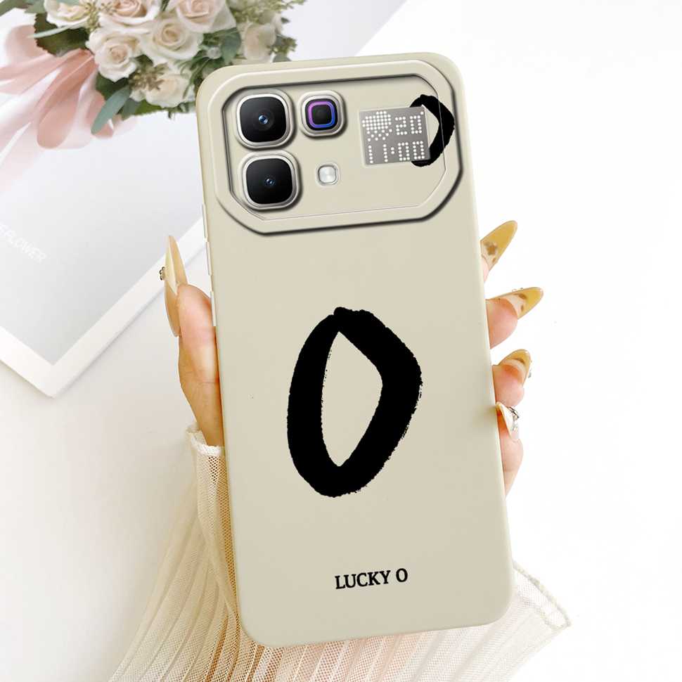 For Infinix Note 60 Pro 5G X6878 Case Simple Printed Lucky Letters Silicone Back Cover For Infinix Note60 5G X6879 6.78" Bumper