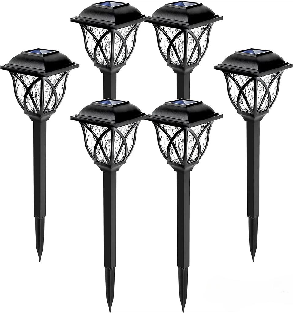 Солнечные светильники для двора, яркие светильники для газона, уличные водонепроницаемые светодиодные светильники для дорожек на солнечных батареях, светильники для ландшафтных дорожек