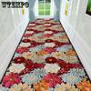 3D Flower and Grass Corridor Long Carpets Light Luxury Hallway Rug Non-slip Runner Carpet Pastoral Road Stair Mat