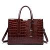 Luxury Handbags Alligator Design PU Patent Leather Crossbody Bag For Women Tote Retro Ladies Shoulder Bag