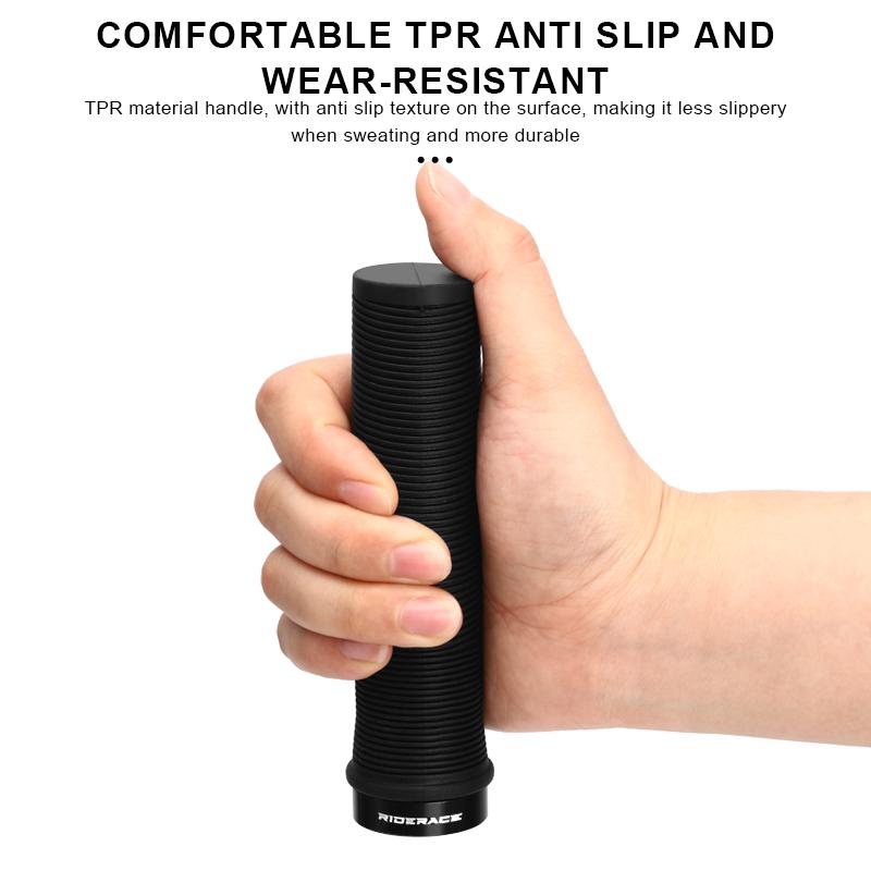 Велосипедные ручки RIDERACE с замком на руле горного велосипеда, резиновый чехол TPR, ударопрочный, нескользящий, эргономичный, велосипедный руль
