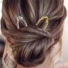 Elegant Cheongsam Hairpin Geometric U-shaped Hair Sticks New Trend Hanfu Hair Fork  Women