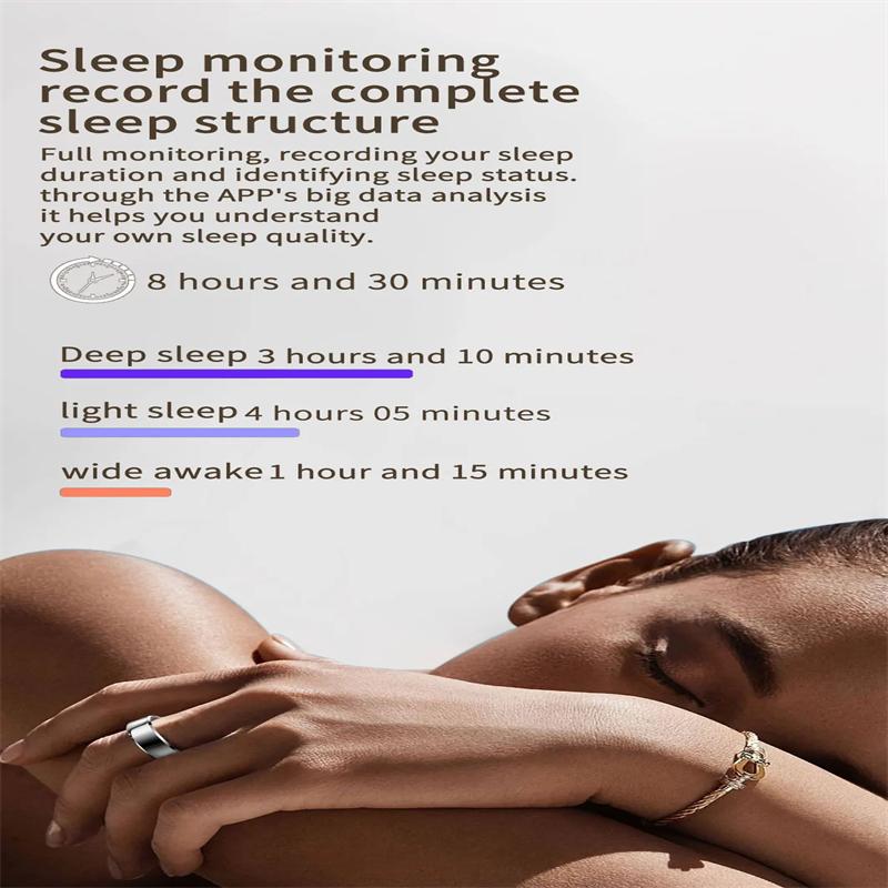 Новое смарт-кольцо Мониторинг сна Многофункциональное измерение уровня кислорода в крови Измерение артериального давления Мультиспортивный режим Низкое энергопотребление