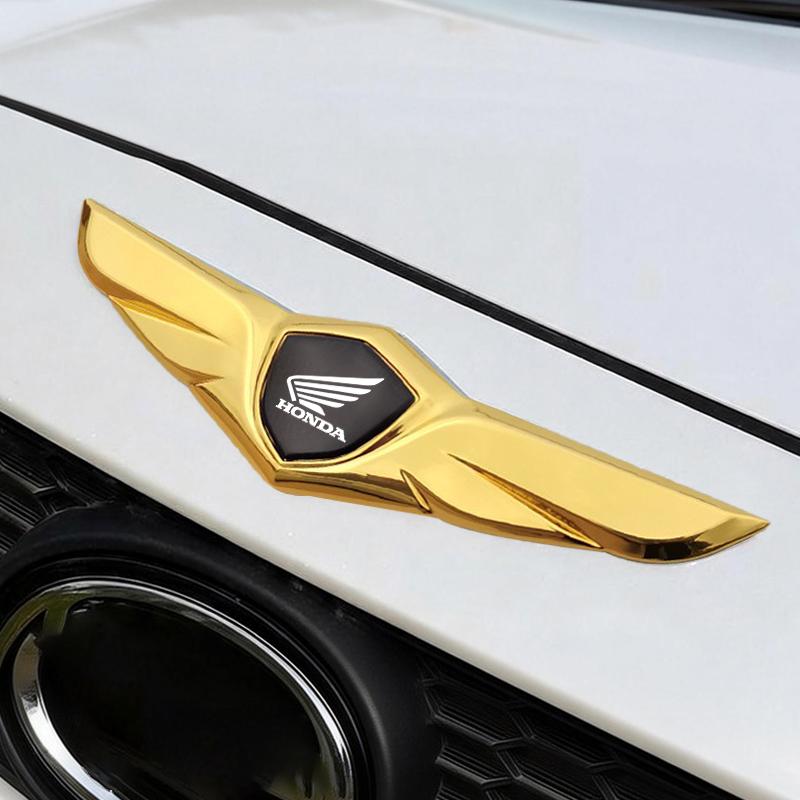Car Front Grille Emblem Sticker Exterior Decoration Hood Front Face Appearance Logo Accessories For Honda Mugen Power Civic CRV HQ4