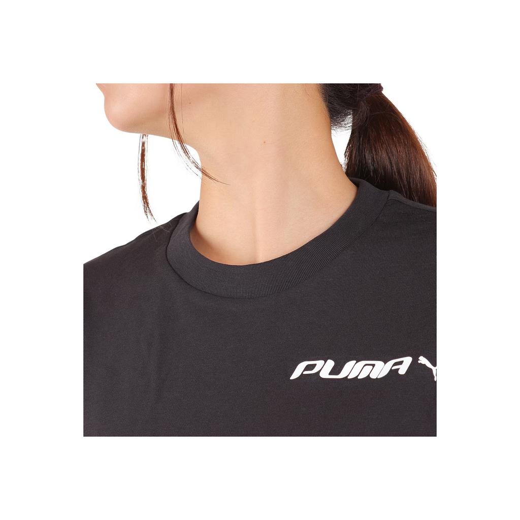 Puma Футболка спортивная с коротким рукавом и буквенным узором, женская, черная 680702-01