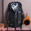 Fat Men's Plus Size Cotton Windbreaker Mid-length Pie Jacket for Fat Men Loose Extra Large Cotton Coat 4XL-12XL
