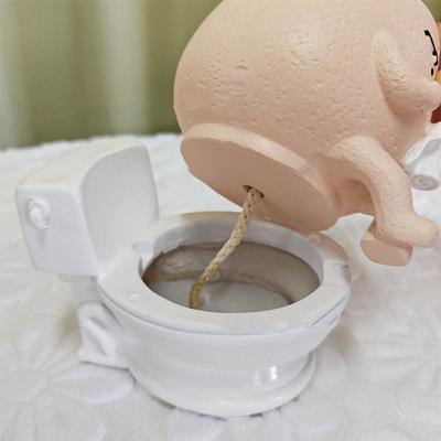 Подарочный смоляной туалет, горшки для суккулентов, милый, забавный, пародирующий горшок для растений, креативные цветочные головки, кашпо