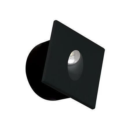 Lot de 5 Spots LED muraux carré noir 3W 4000K