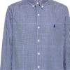 Polo Ralph Lauren SS24 клетчатая однобортная рубашка с длинным рукавом, мужские рубашки темно-синего цвета 710929345-002